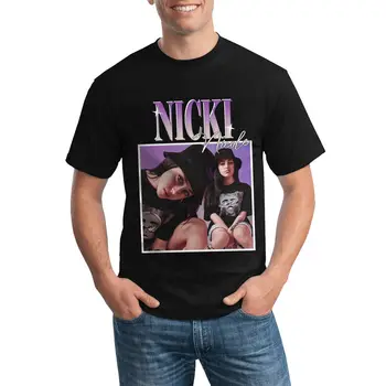 Ники Никол, модел в стил рап, готини тениски, мъжки, Ники Минаж, певец, албум за момичета, тениска с принтом кръгъл отвор, върховете на премиум-клас