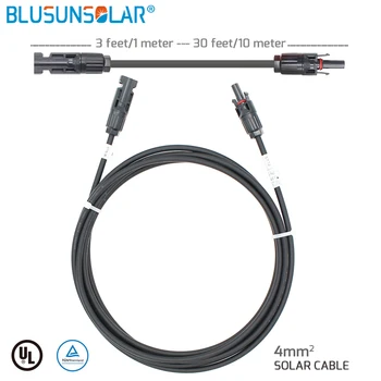 Удължител на слънчев кабел BLUSUNSOLAR дължина 5 метра 4 мм2 с части за свързване