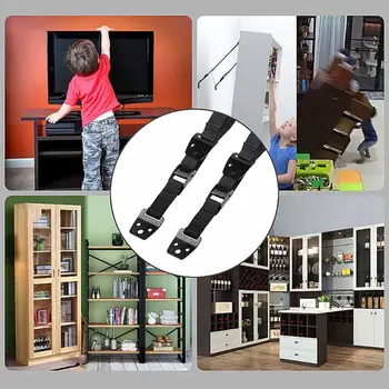 Устройство за защита мебели от падане, фиксиран антидемпинговое устройство за шкафове, етажерка, защита от превъртане, обтегач от падане