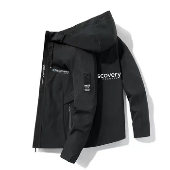 Discovery 2023 Яке-бомбер, мъжки ветровка, палто с цип, пролетно-есенна ежедневни работна яке, модерно яке за приключения на открито