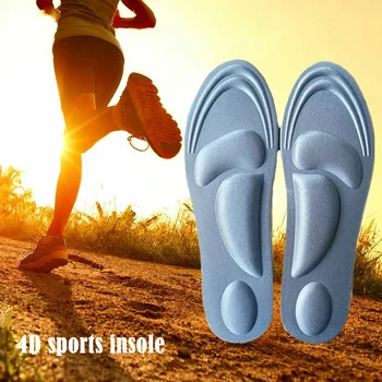 Ортопедични Стелки от пяна с памет ефект 4D за Обувки За Възрастни, Различни Цветове, плоски стъпала, Супинатор, Масаж Плантарна Фасция, Спортни Накладки, Стелки,