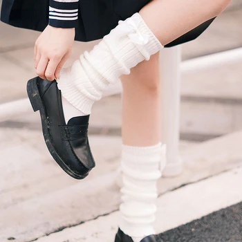 Дълги чорапи с лък в стил Лолита