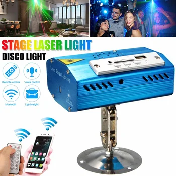 мини bluetooth лазерен led лампа, SD, USB проектор, осветление, сцена, за дискотеки, за осветление, коледно парти, дискотека за DJ-клуб, коледна декорация, светлини