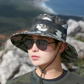 Мъжка лятна камуфляжная шапка от слънцето за риболов на открито, планинско катерене