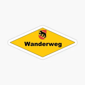 Switzerland Wanderweg, 5 бр., автомобилни стикери за детска стая, художественото оформление на хола, тапети етикети, багаж в стената