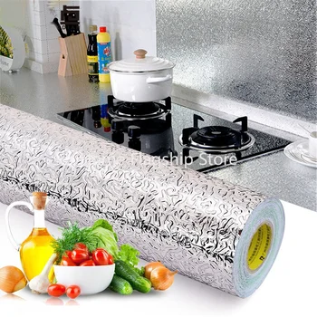 Кухненски стенни печка, алуминиево фолио, маслоустойчив етикети, противообрастающие резултати при висока температура самозалепващи се тапети, стикер за стена