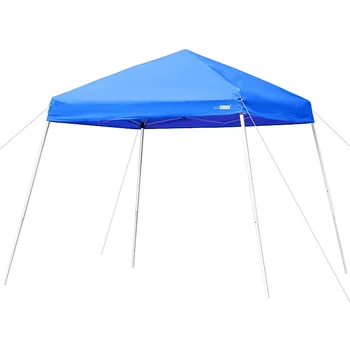 VIVOHOME шатри за партита с наклонени штанинами за улици, удобен навес, синьо, 8х8 метра