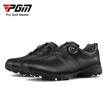 Водоустойчив спортни обувки Pgm, мъжки обувки за голф, дишащи обувки за фитнес, мъжки обувки за голф с неплъзгащи въртяща се ключалка, инструктор по голф
