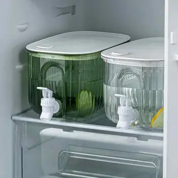 Диспенсер за напитки обем 4 л контейнер за вода с голям капацитет за хладилник с вода, хладилник, диспенсер за напитки с лед, сок за парти