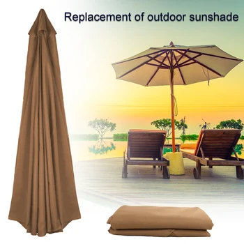 Градински чадър от полиэстеровой плат с диаметър 3 метра, за басейна, вътрешен двор, за защита от ултравиолетови лъчи, за плажа, лесно за инсталиране взаимозаменяеми навес