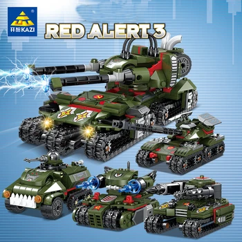 KAZI 4-В-1 военната серия, бронирани коли, танкове, модел войник, комплект за момче, интелект, монтаж, детски блок, играчки, подаръци
