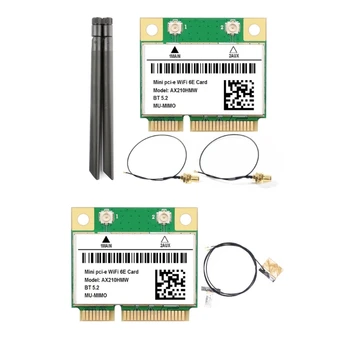 WiFi6E AX210HMW Mini PCI-E Wifi Карта, съвместима с Bluetooth 5.2 Безжичен Адаптер ForIntel AX210 Card AX210 N58E
