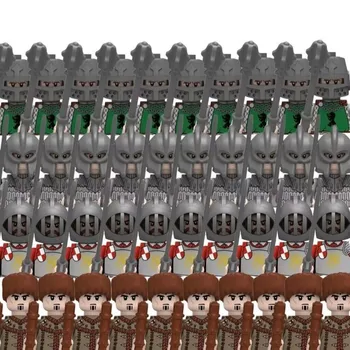 Средновековен Замък Научно-Фантастична Война Пехотен Рицар Военен Войник от Армията на Оръжие Moc Фигурка Строителни Блокове Играчки за Момчета