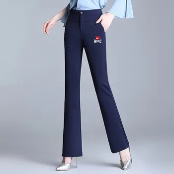 2023 Нова реколта дамски панталон с еластична висока талия разкроена офис дамски ежедневни панталони дамски панталони за голф