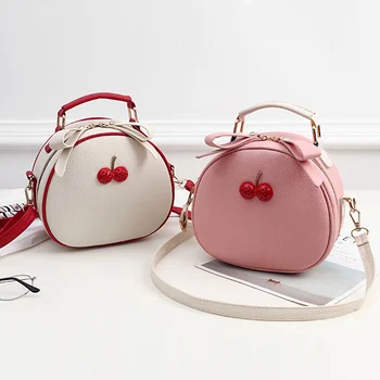Скъпа дамска чанта-месинджър, женска малка проста череша чанта през рамо, мини-раница, чанта през рамо, портмонета и чанти