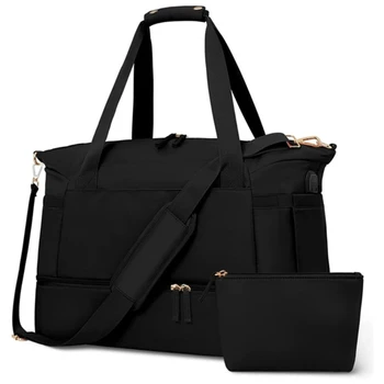 Спортни сакове, чанти-тоут за плуване, чанта за носене, дамски мъжки пътна чанта, водоустойчива чанта за една седмица, чанта за през нощта, по-голям капацитет 517D
