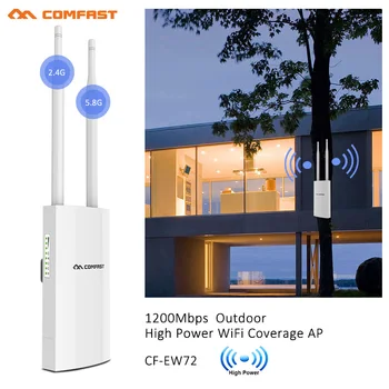 Comfast 5 Ghz двухдиапазонная точка за достъп висока мощност на открито 1200 Мб/с 360 градуса ненасочено Покритие Точка за Wifi Достъп до Базова станция CF-EW72