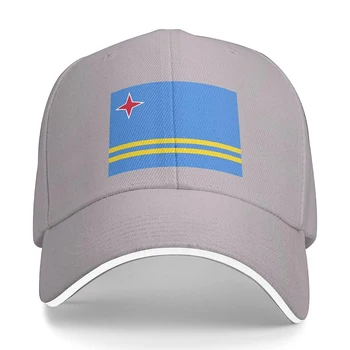 Бейзболна шапка с флага Аруба унисекс, подходящ за мъже и жени, регулируем шапка за татко, шапка за сандвич