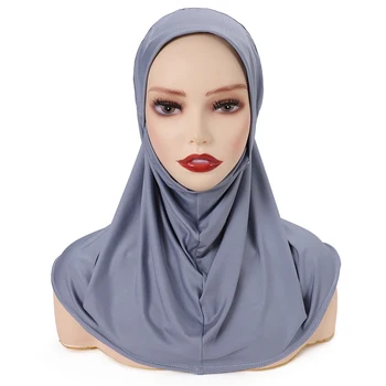 Мюсюлмански Монофонични Миг. → Спортен Дизайн С Пълно Покритие, Готови За Носенето, Малайская Мода, Индонезия, Женски Главоболие Hijabs, Шал