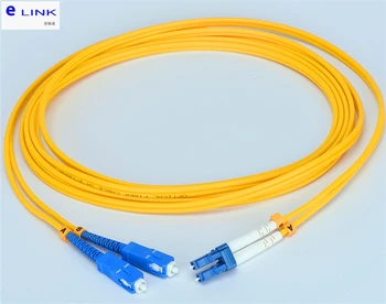 10шт оптичен пач кабел LC-SC SM 1 М, 2 М, 3 М и 5 М НА 7 М 10 М Дуплекс кабел SC-LC оптична скок 2.0 мм, 3.0 мм DX безплатна доставка