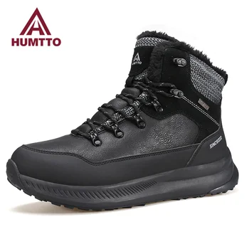 Мъжки туризъм обувки HUMTTO от естествена кожа, зимни спортове, зимни обувки, непромокаеми луксозни дизайнерски улични обувки за катерене, преходи, мъжки маратонки
