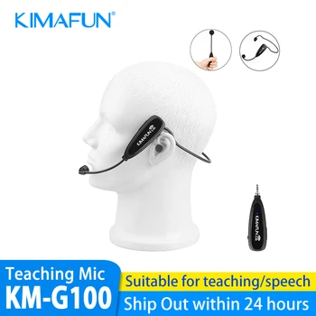 Микрофони KIMAFUN, професионална безжични слушалки 2.4 G, микрофонные система за църкви, панорамен усилвател на глас, високоговорител