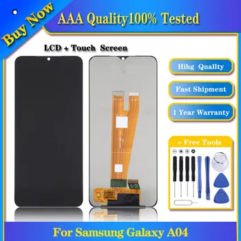 100% Тествани оригинален LCD дисплей за Samsung Galaxy A04 SM-A045F с цифров преобразувател Пълна събрание