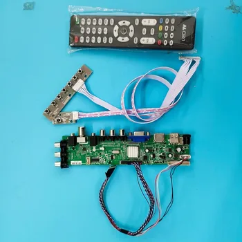 Комплект платка контролер на сигнала CLAA156WA15A TV LVDS USB AV VGA LED HDMI цифров DVB-T, DVB-T2 1366X768 WLED 40pin 15,6