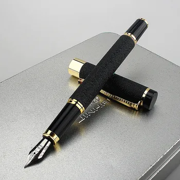 разкошен златен скоба с дракон, черна бизнес метална писалка, 0,5 mm, дръжка за писане, учебни пособия, топла
