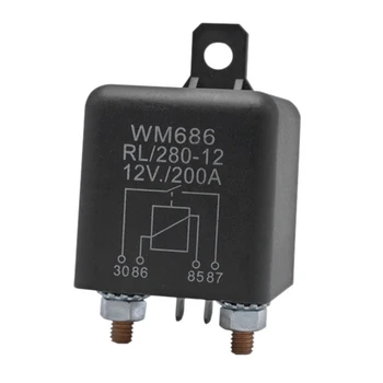 Реле изолация батерия 12V 4-пинов WM686 пусковое реле за включване/изключване на колата Нормално разомкнутое реле RL/280 200A