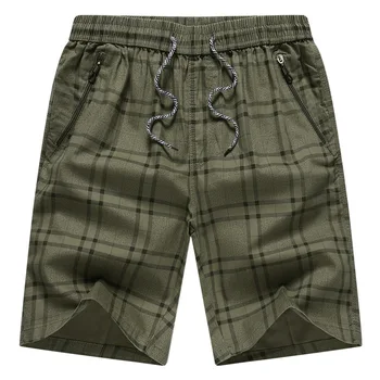 Висококачествени 95% памучни панталони до коляното, мъжки къси панталони, памучни ежедневни летни и есенни плажни шорти, размер L-5XL