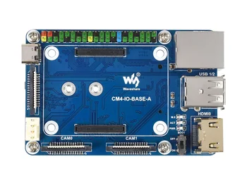 Waveshare Mini Board Basis(A) für Raspberry Pi Rechen Modul 4,Onboard Anschlüsse Einschließlich: CSI/DSI/FAN/USB/RJ-45 Gigabit