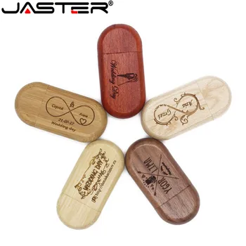 JASTER photography подарък USB 2.0 Външен диск (безплатен потребителски лого) дървени USB флаш памет 4G/8G/16G/32GB/64GB безплатна доставка